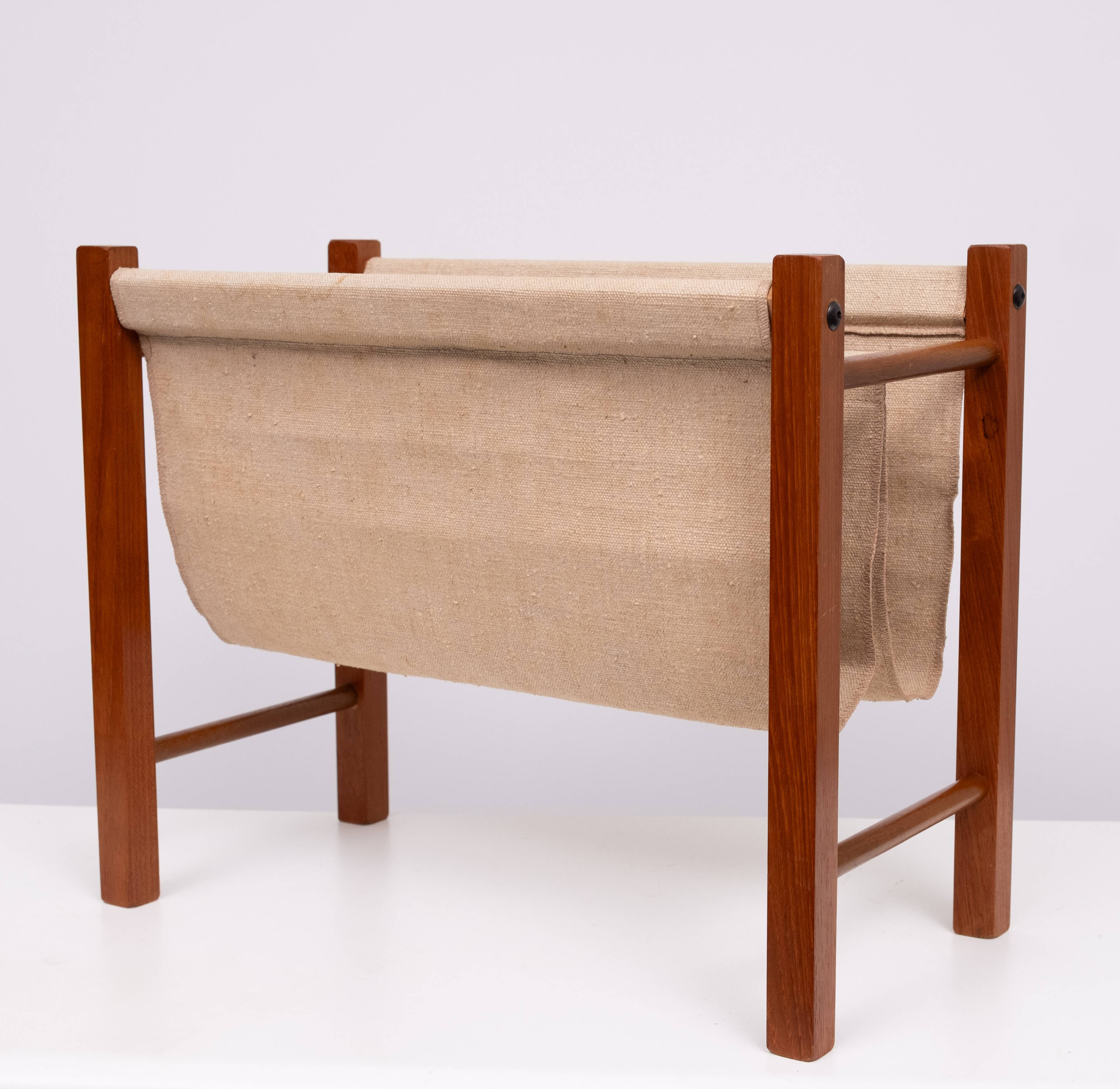 Scandinavian Teak Magazine Rack 1960s
