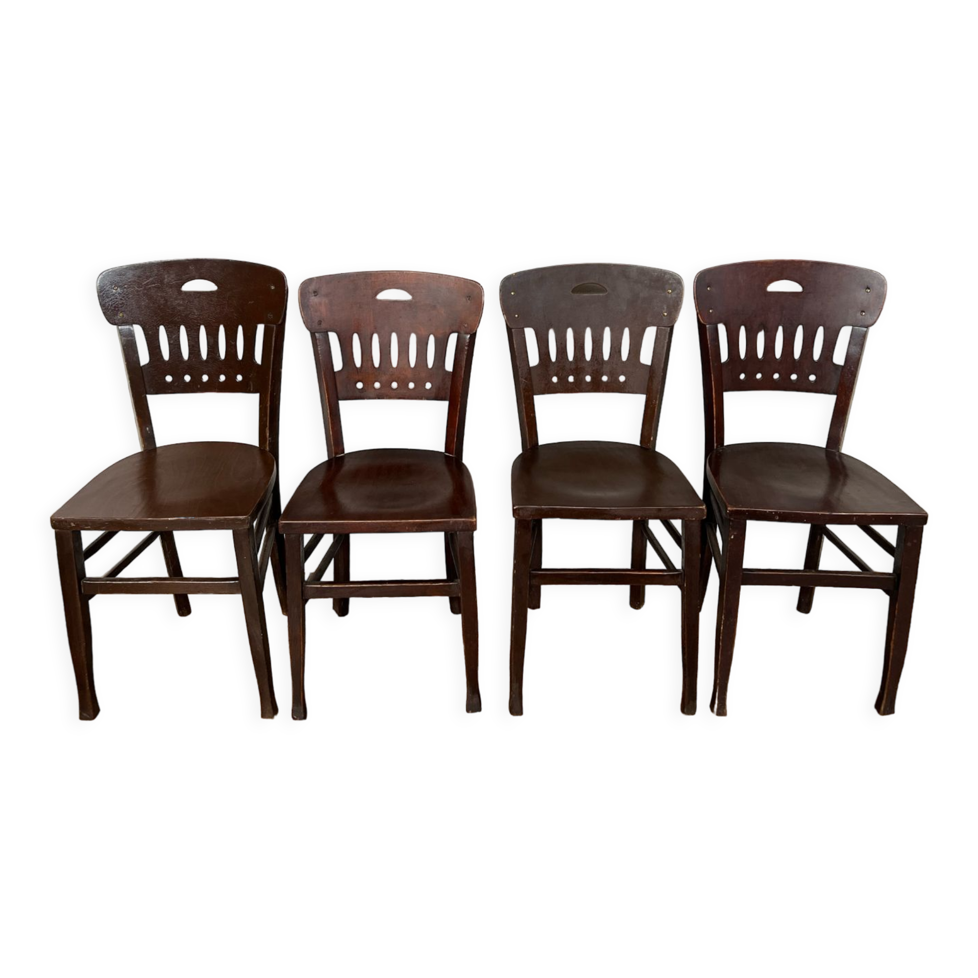 Series of 4 vintage Luterma bistro chairs 1920-1930