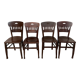 Series of 4 vintage Luterma bistro chairs 1920-1930