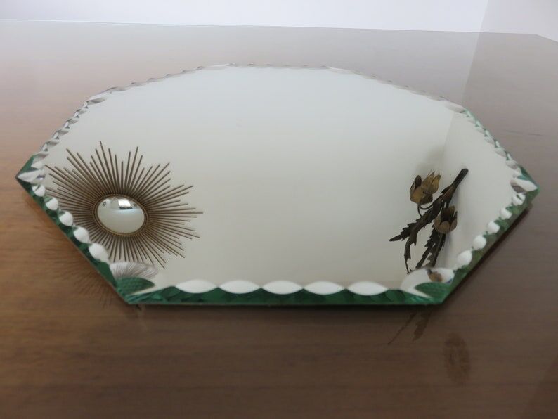 Beveled octagonal mirror 40s 50s