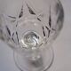 Set of 6 mid-century French crystal wine glasses