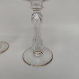 Pair of gilded Saint Louis crystal glasses, circa 1900.