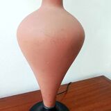 Large terracotta lamp and vintage tribal lampshade