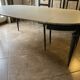 Louis XVI style extendable table in grey painted wood