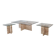 Set of 3 Italian Marble Coffee or Side Tables with Glass, 1980s