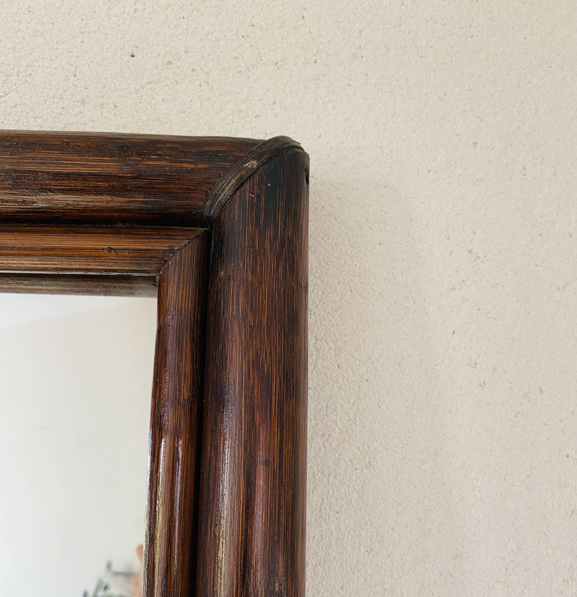 Miroir bois 37x60 cm, années 80