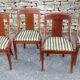 Suite of four mahogany gondola chairs