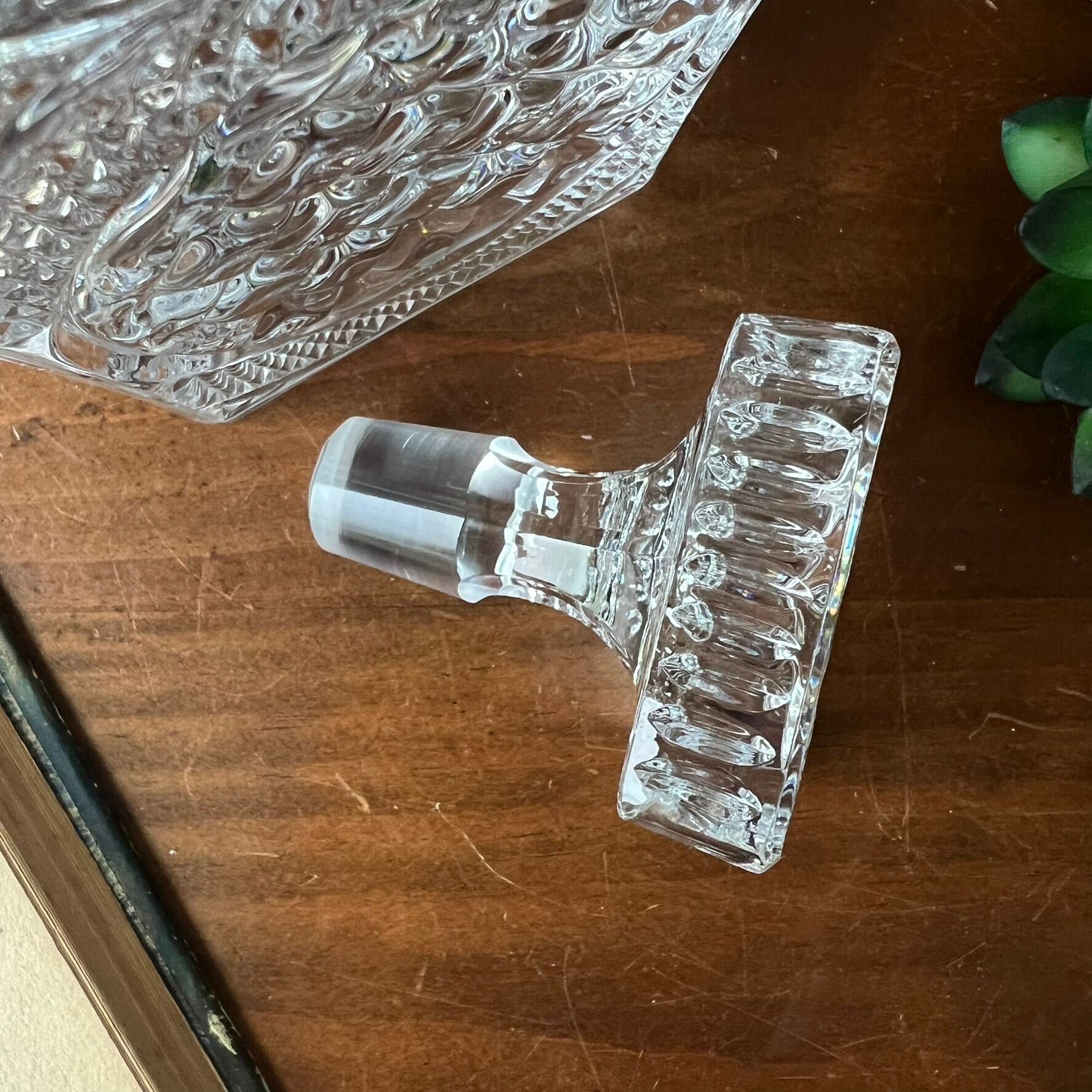 Antique cut crystal carafe