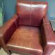 Cowhide club armchair, Vintage clubchair