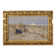 Italian painting watercolor seascape from the 20th century