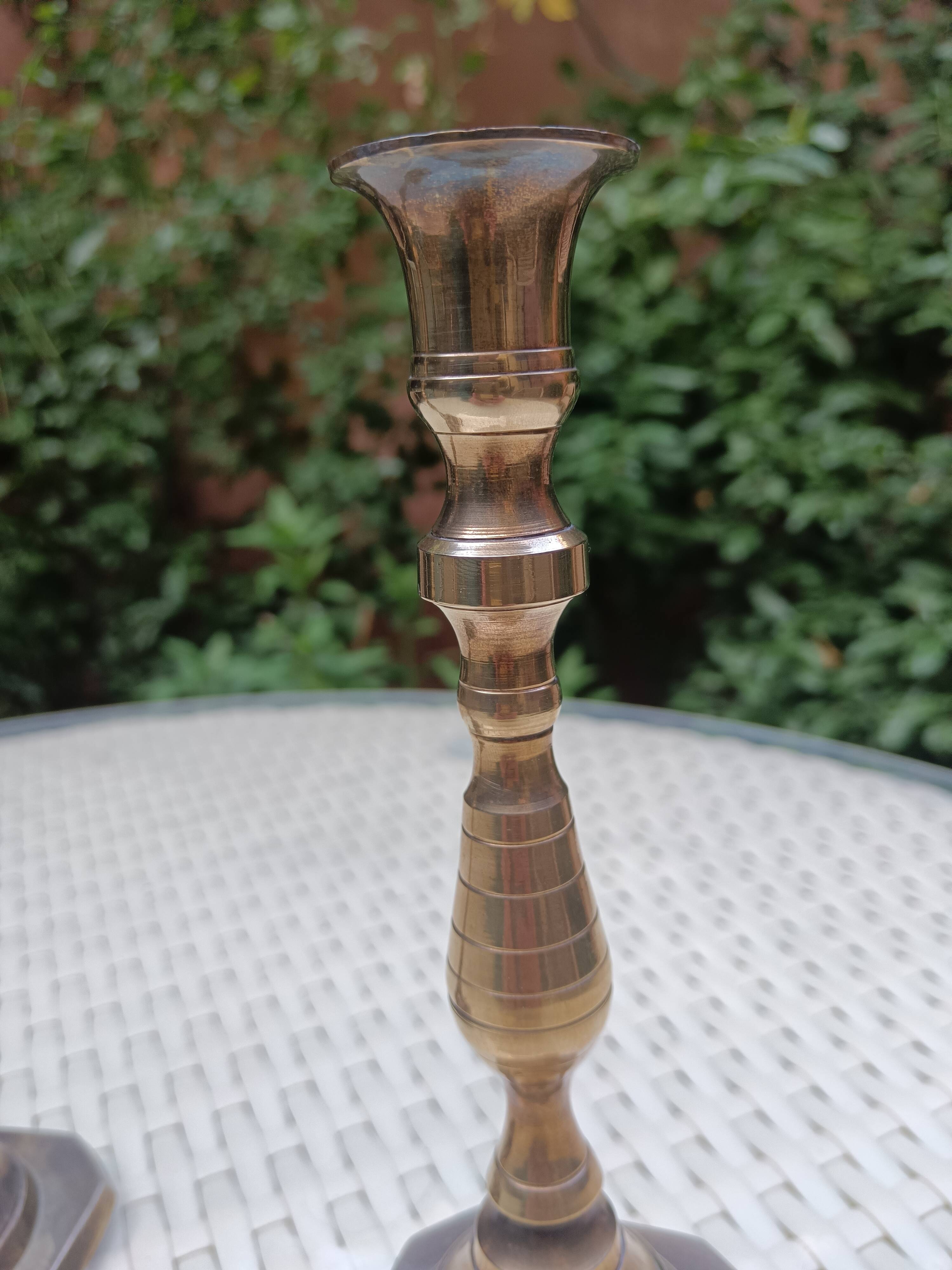 Pair of bronze candlesticks