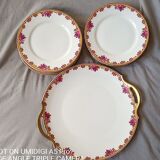 Limoges porcelain by André François (1919-1934) - 12 plates + 1 dish