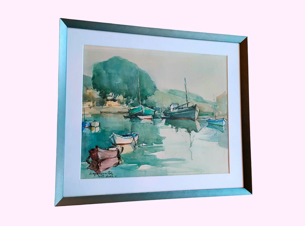 Tableau signé H. MARMONTES – Aquarelle - PONT-AVEN