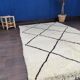 Berber rug with black diamonds 150x255cm