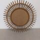 XL sun mirror in rattan, France circa 1960