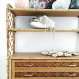 Rattan shelf