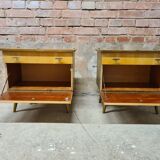 Lot 2 vintage bedside tables 1960s
