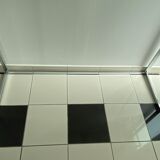 Wardrobe console glass and chrome metal