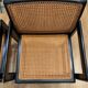Chaises en bois et cannage vintage