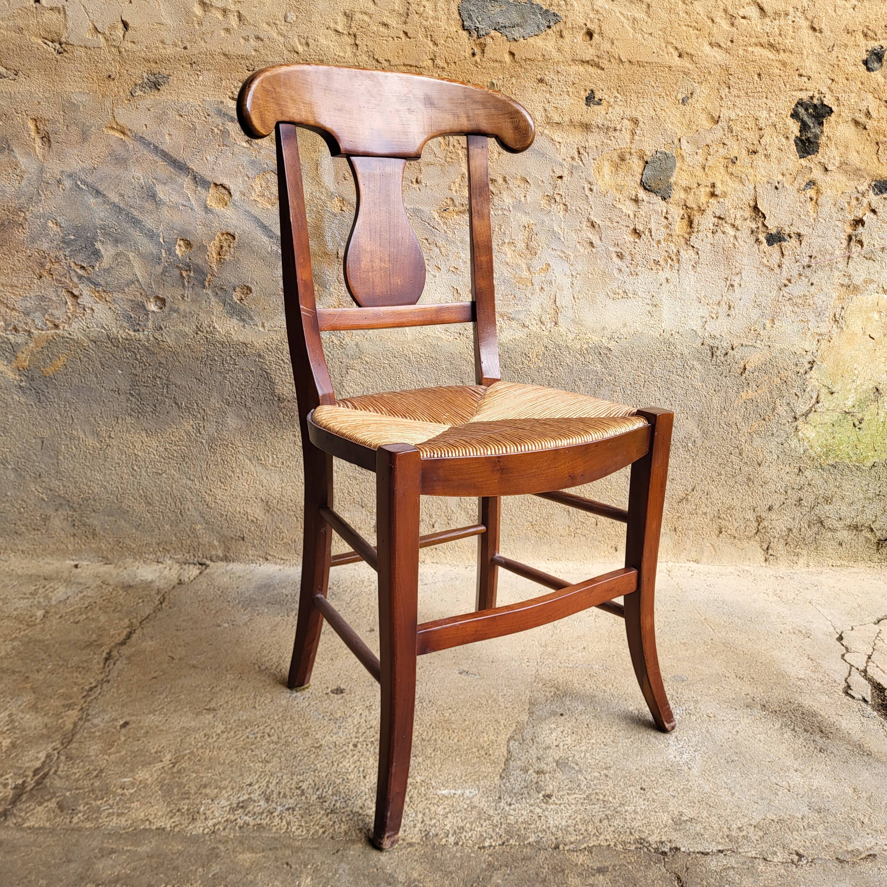 Directoire style cherry wood chair