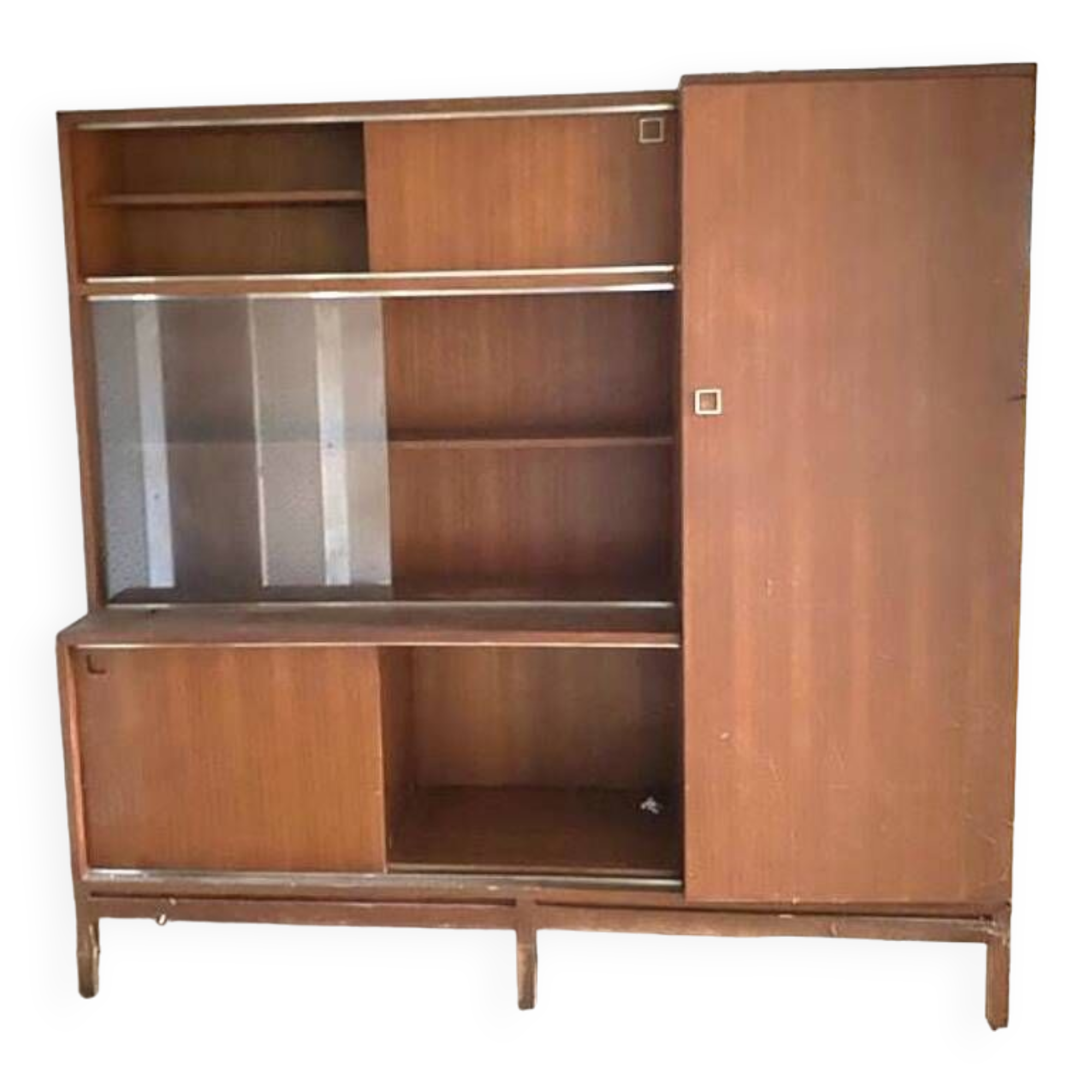 Vintage Scandinavian teak bookcase, vintage teak wardrobe