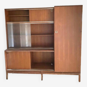 Bibliothèque scandinave vintage en teck, armoire vintage en teck