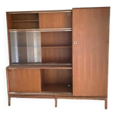 Bibliothèque scandinave vintage en teck, armoire vintage en teck