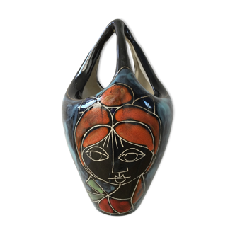 Glazed ceramic vase from the 1950s