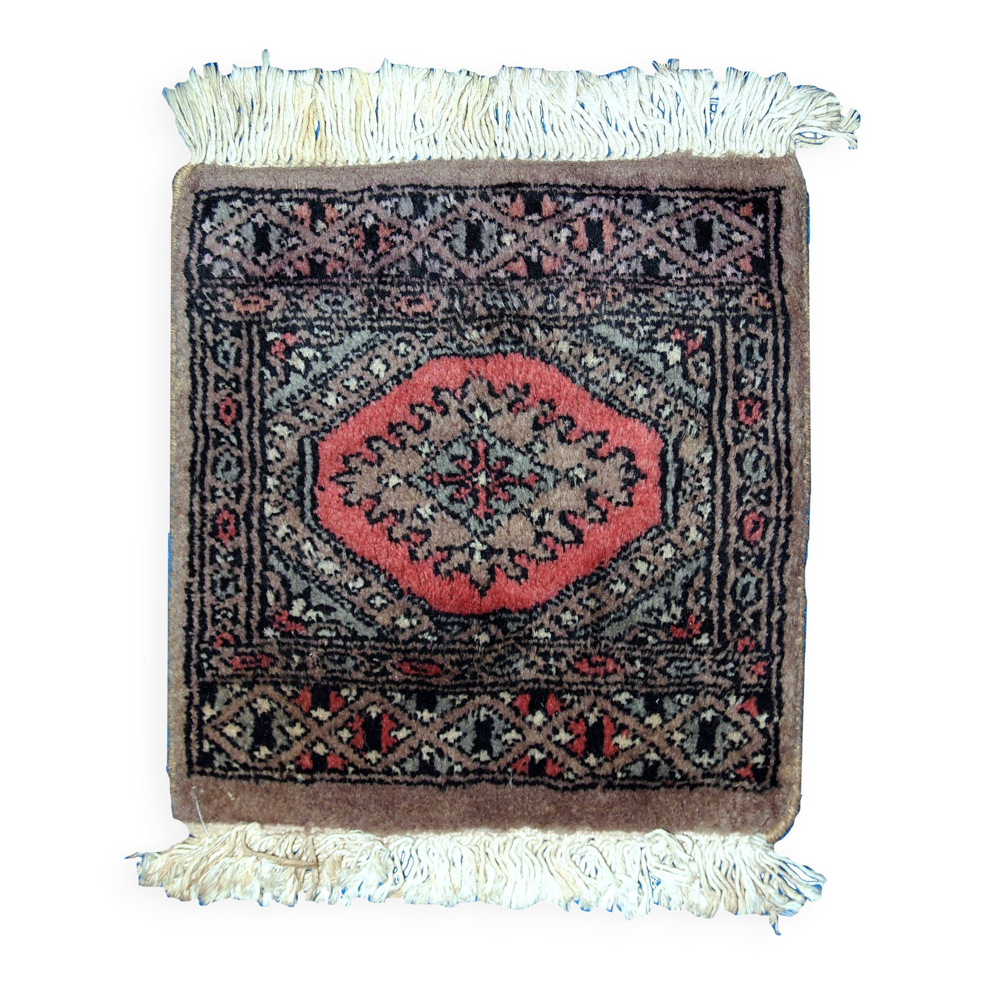 Tapis Vintage Bukhara en Laine, Années 1970, Élégance Artisanale
