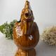 Poet Laval ceramic rooster pitcher