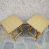 Old bamboo stools