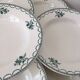 Ensemble de 9 assiettes Terre de fer fleurs vertes St Amand
