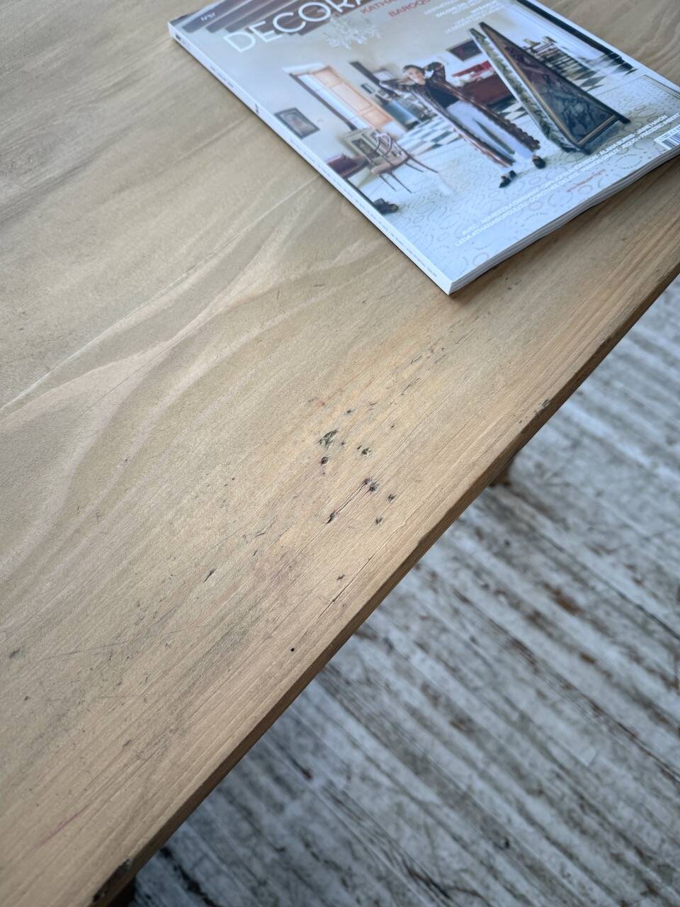 Pine and oak farmhouse table 2m