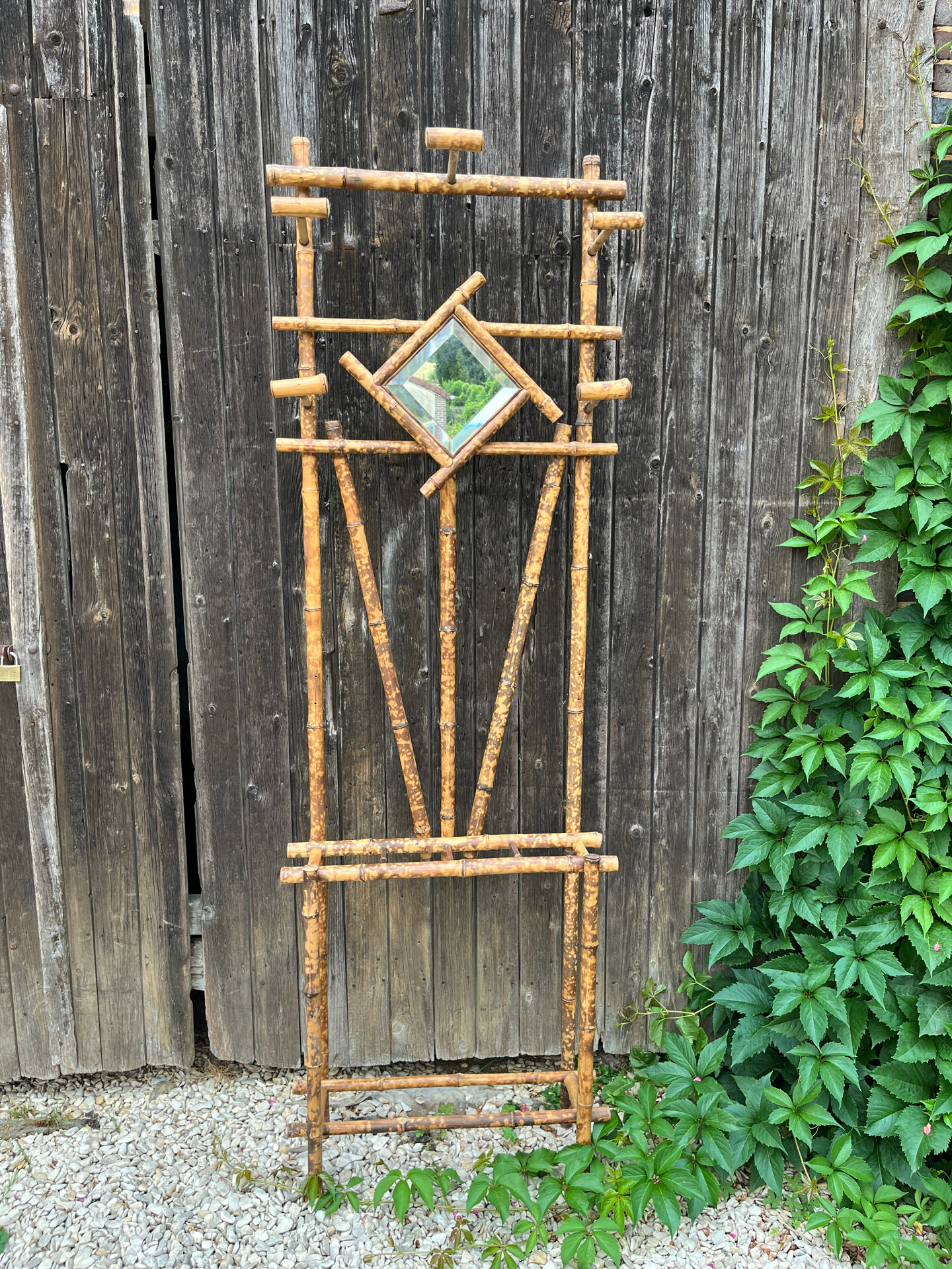 Vintage bamboo coat rack