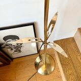 Gold metal flower lamppost