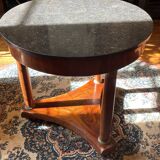 Black marble empire pedestal table