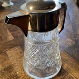 Glass and silver carafe