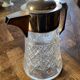 Glass and silver carafe