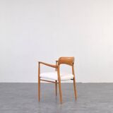 Chaise de salle à manger danoise modèle 56 du milieu du siècle par Niels O. Møller pour J.L. Møller