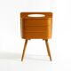 Beautiful original Mid Century teak sewing box with hinged compartments