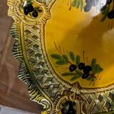 Ceramic plate Vallauris - Pierced decoration Olives - 1950s