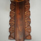 Sconce in wood and yellow glass ball from the 1960/1970