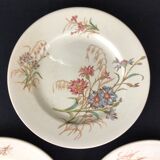 3 plates in Luneville earthenware model Bleuet