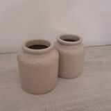 Lot de 2 pots en grès émaillé