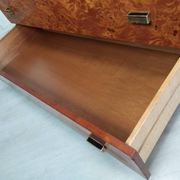 Vintage drawer chest in amboyna burl, 1970s