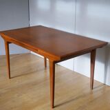 Rectangular Scandinavian extendable teak table