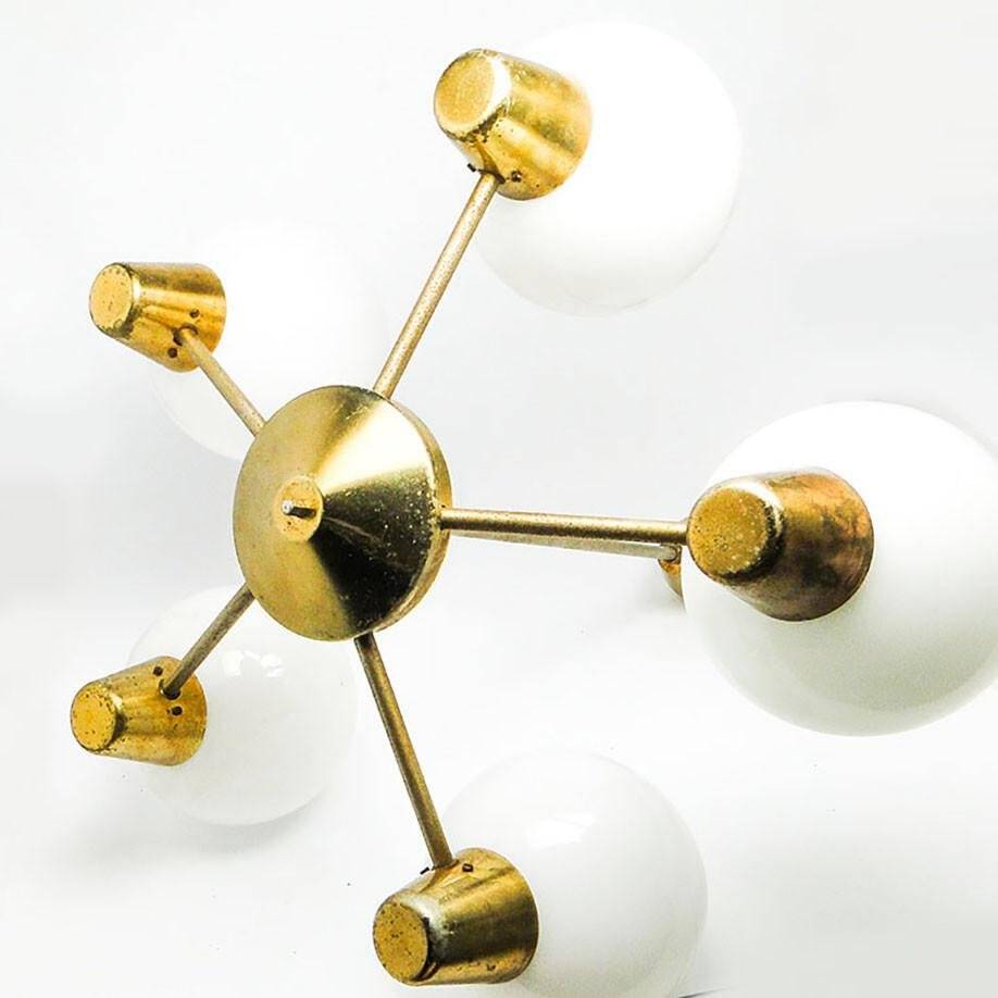 Mid-century style chandelier, Czechoslovakia, 1970s