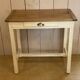 Petit table bureau bois patiné