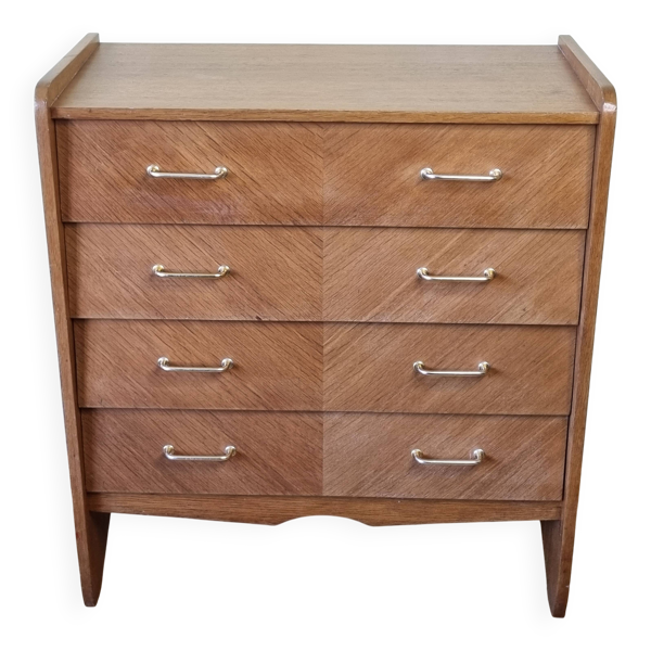 Commode moderniste en placage de bois, années 50