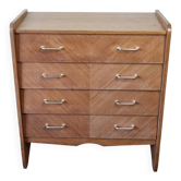 Commode moderniste en placage de bois, années 50